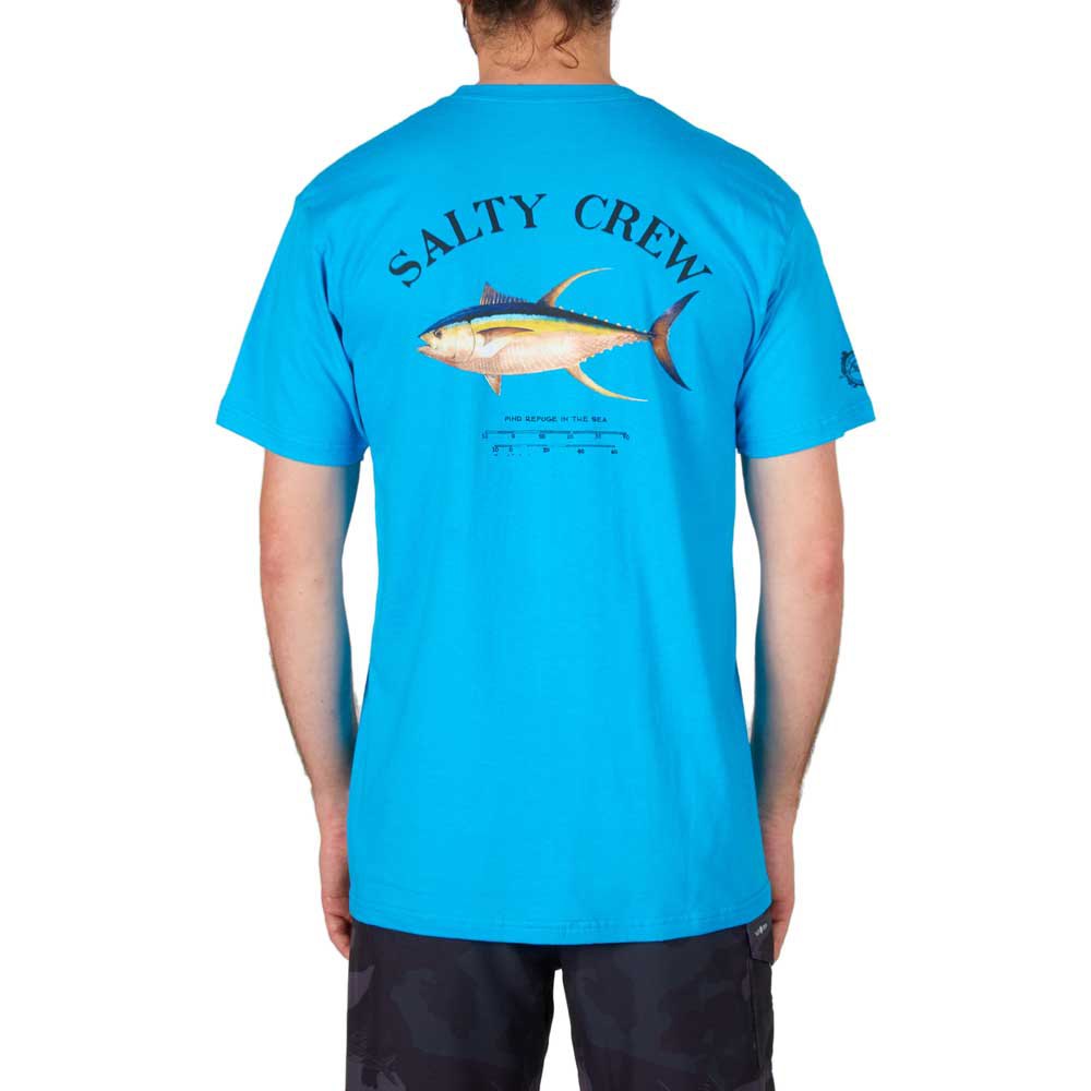 Купить Salty crew 20035039-TQE-XXL Футболка с коротким рукавом Ahi Mount Голубой Turquoise 2XL 7ft.ru в интернет магазине Семь Футов