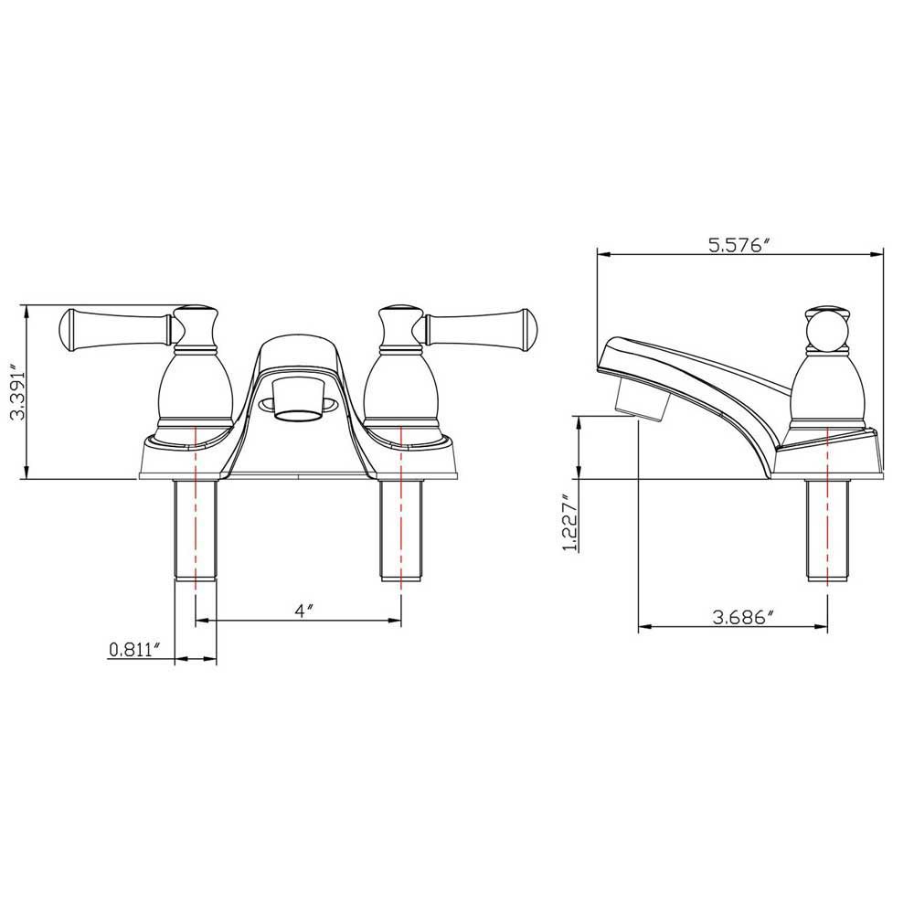 Купить Dura faucet 621-DFPL700LHMB Elegant Водопроводный кран для туалета Серебристый Matte Black 7ft.ru в интернет магазине Семь Футов