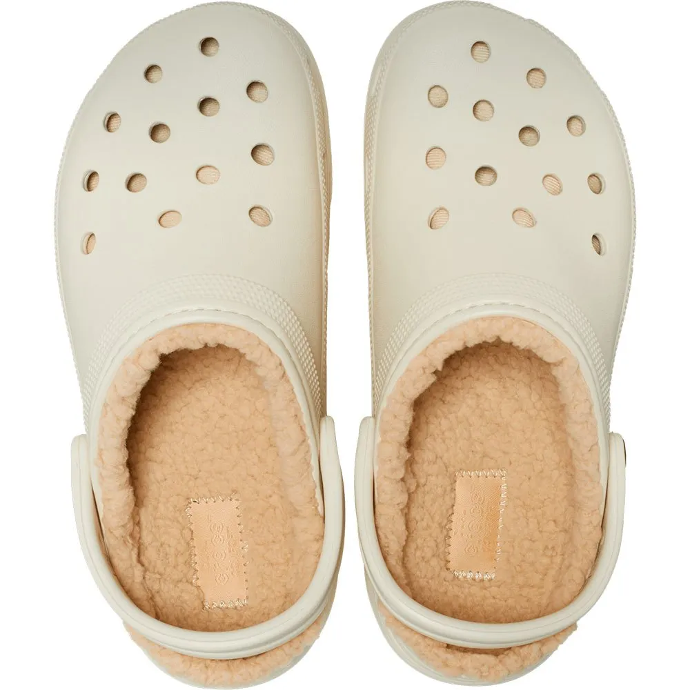Купить Crocs 207938-2y2-w5 Деревянные башмаки Classic Platform Lined Bone 35x25x15 EU 34 7ft.ru в интернет магазине Семь Футов