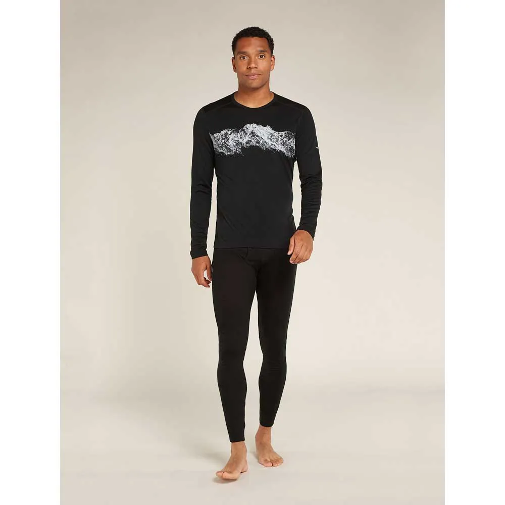 Купить Icebreaker 0A56QU001S Базовый слой с длинным рукавом Merino 200 Oasis Remarkables Черный Black S 7ft.ru в интернет магазине Семь Футов