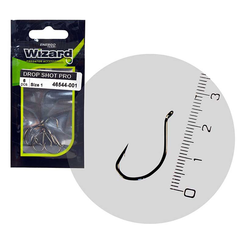 Купить Wizard 46544-006 Drop Shot Pro Крючки С Одним Глазком Серебристый Black Nickel 6 7ft.ru в интернет магазине Семь Футов