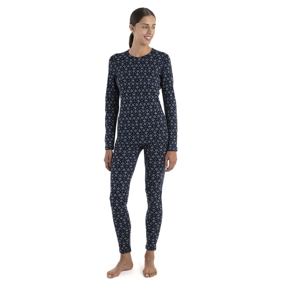 Купить Icebreaker 0a56v2259m Базовый слой с длинным рукавом Vertex Crewe First Snow Merino Midnight Navy / Snow / J 30x25x2 7ft.ru в интернет магазине Семь Футов