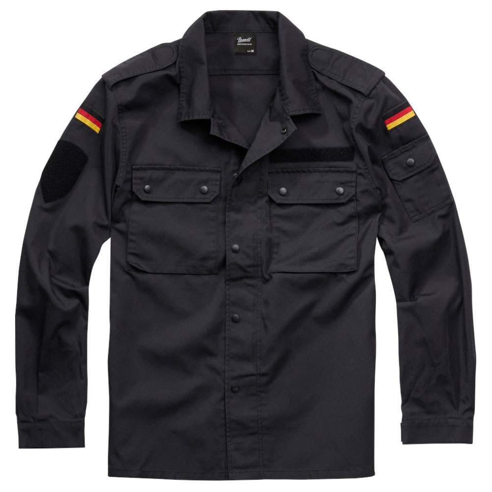 Купить Brandit 4221-2-XXL Рубашка с длинным рукавом BW Field Черный Black 2XL 7ft.ru в интернет магазине Семь Футов