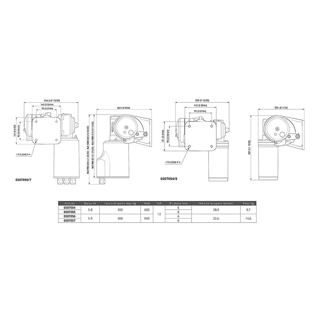 Купить Quick italy 307054 BL2 600W 12V Якорная лебедка Бесцветный Grey 6 mm  7ft.ru в интернет магазине Семь Футов