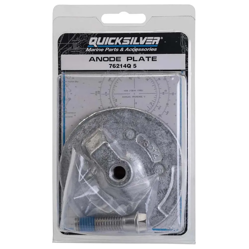 Купить Quicksilver 76214q5-unit Пластинчатый анод для Mercury Force Mercruiser 76214Q5 алюминий Grey 18x12x5 7ft.ru в интернет магазине Семь Футов