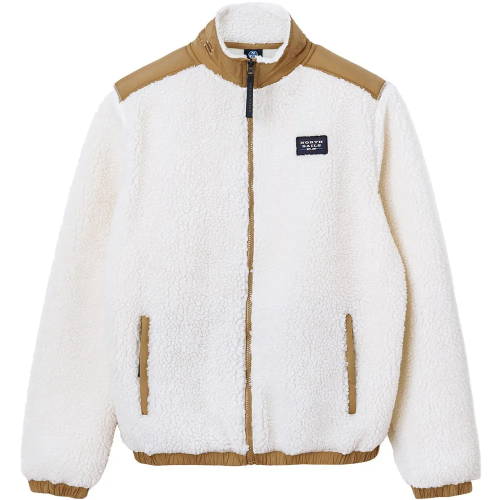 Купить North sails 691632-0105-M Толстовка на молнии Polyester Nylon Белая Marshmallow M 7ft.ru в интернет магазине Семь Футов
