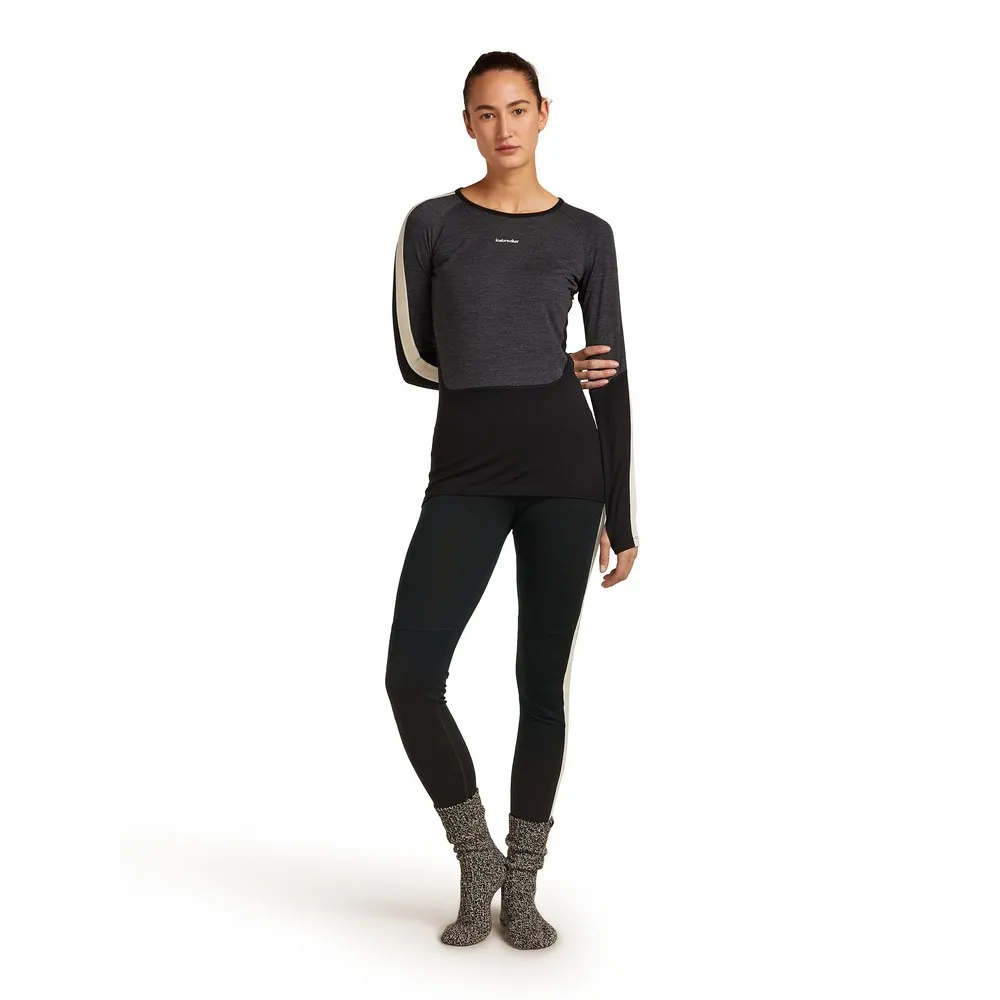 Купить Icebreaker 0a57e30ji/xs Базовый слой с длинным рукавом Merino 200 Oasis+ Crewe Black / Jet Heather / Undyed / Cb 30x25x2 7ft.ru в интернет магазине Семь Футов