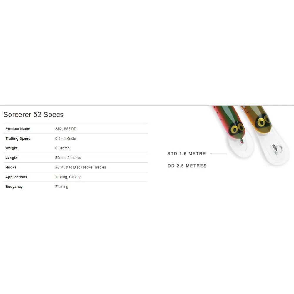 Купить Halco s52-hr26-00 Crankbait Sorcerer 6g 52 mm 10x7x5 7ft.ru в интернет магазине Семь Футов