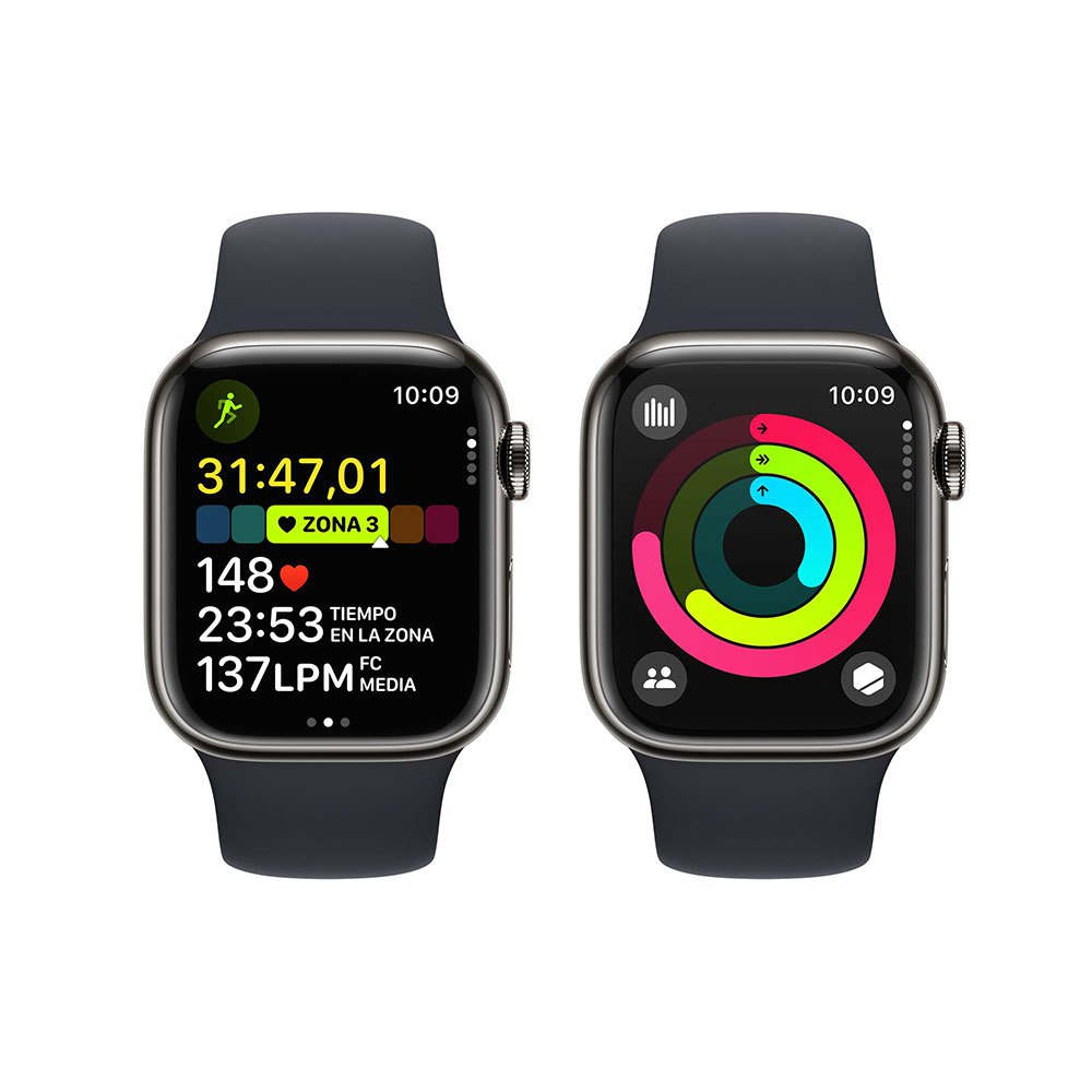 Купить Apple MRJ93QL/A Watch Series 9 GPS+Cellular Нержавеющая сталь 41 Mm Черный Graphite / Steel Midnight M-L 7ft.ru в интернет магазине Семь Футов