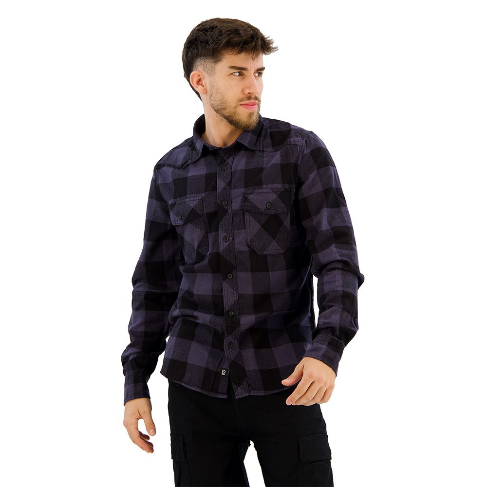 Купить Brandit 4002-28-XL Рубашка с длинным рукавом Check Серый Black / Grey XL 7ft.ru в интернет магазине Семь Футов