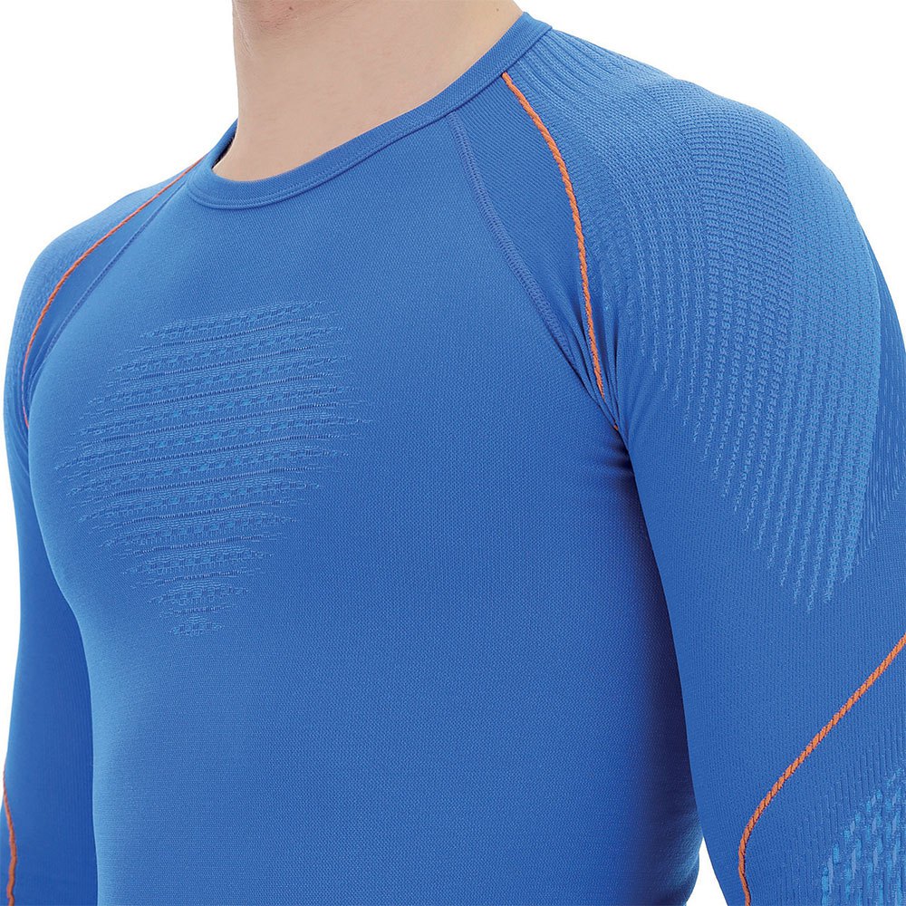 Купить UYN U100006-K604-L/XL Базовый слой с длинным рукавом Evolutyon Голубой Lapis Blue / Blue / Orange Shiny L-XL 7ft.ru в интернет магазине Семь Футов