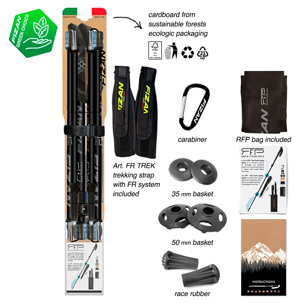 Купить Fizan FZ100031 трости RFP Trail Серебристый  Black 110-135 cm 7ft.ru в интернет магазине Семь Футов