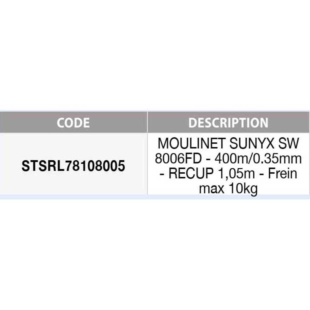 Купить Sunset STSRL78108005 Sunyx SW FD Катушка Для Серфинга  Black / Silver 8006 7ft.ru в интернет магазине Семь Футов