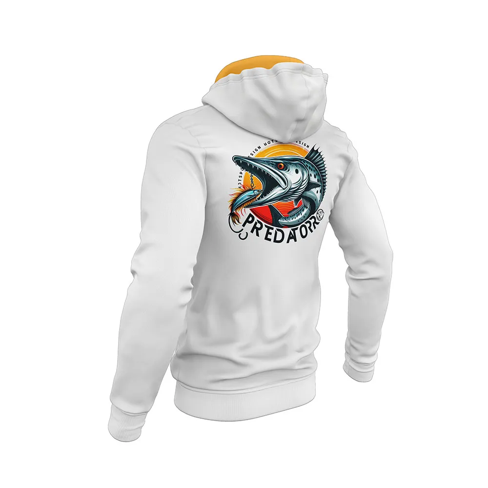 Купить Hotspot design 010301806 Толстовка с капюшоном Predator Barracuda White 3XL 7ft.ru в интернет магазине Семь Футов