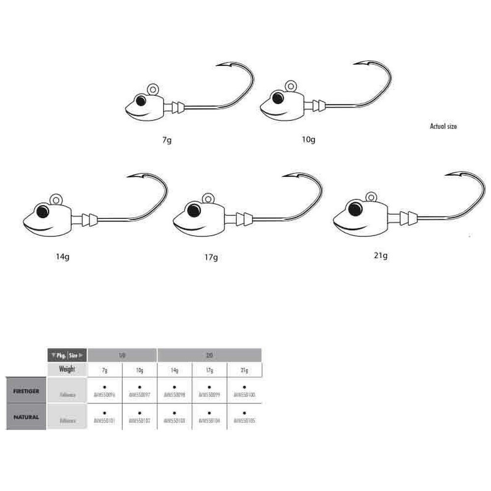 Купить VMC AVM550105 Frog Джиг-голова 3 единицы измерения  Natural 21 g 7ft.ru в интернет магазине Семь Футов