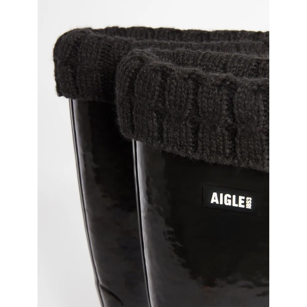 Купить Aigle na031-40 дождевые сапоги Eliosa Winter Black 40x35x15 EU 40 7ft.ru в интернет магазине Семь Футов