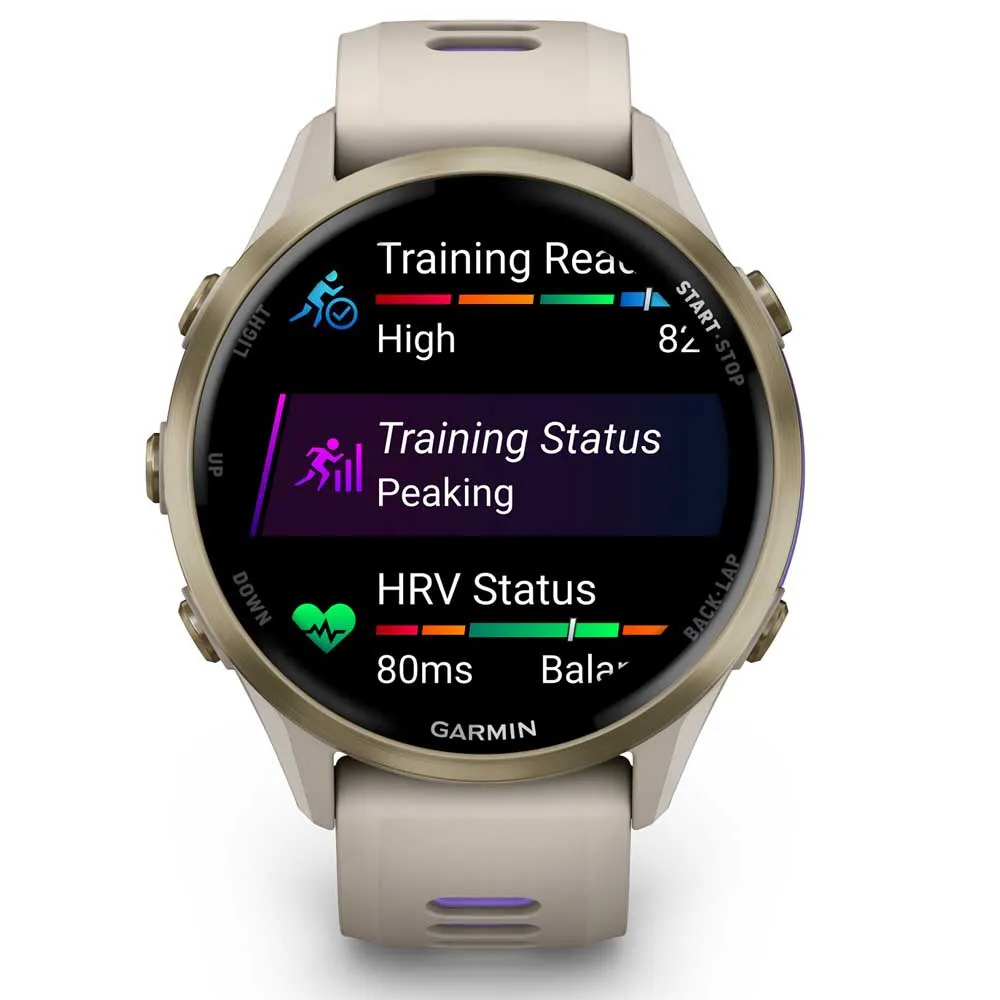 Купить Garmin 010-02969-12 Reloj Forerunner 970 Бежевый  Soft Gold Titanium / French Gray / Translucent Indigo 7ft.ru в интернет магазине Семь Футов