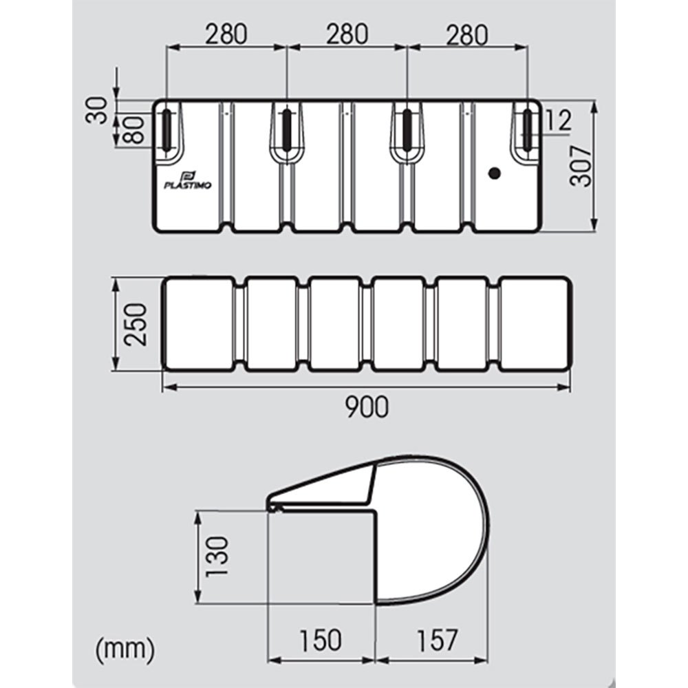 Купить Plastimo P65690 Прямое крыло Бесцветный  Grey 307 x 900 mm  7ft.ru в интернет магазине Семь Футов