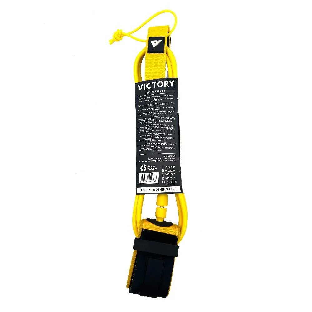 Купить Victory vic209p_my серф-лиш 9´ pro 7mm stainless steel double swivel Matt Yellow 20x20x15 7ft.ru в интернет магазине Семь Футов