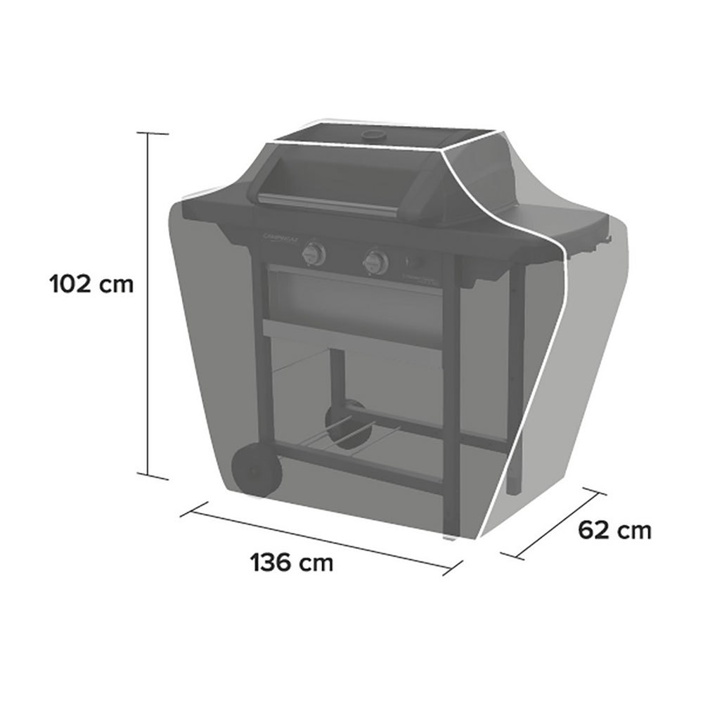 Купить Campingaz 2000037290 Premium M Крышка для барбекю Серый Grey 136 x 62 x 102 cm 7ft.ru в интернет магазине Семь Футов