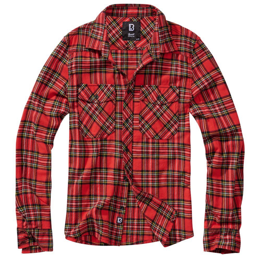 Купить Brandit 4002-47-S Рубашка с длинным рукавом Check Красный Tartan S 7ft.ru в интернет магазине Семь Футов