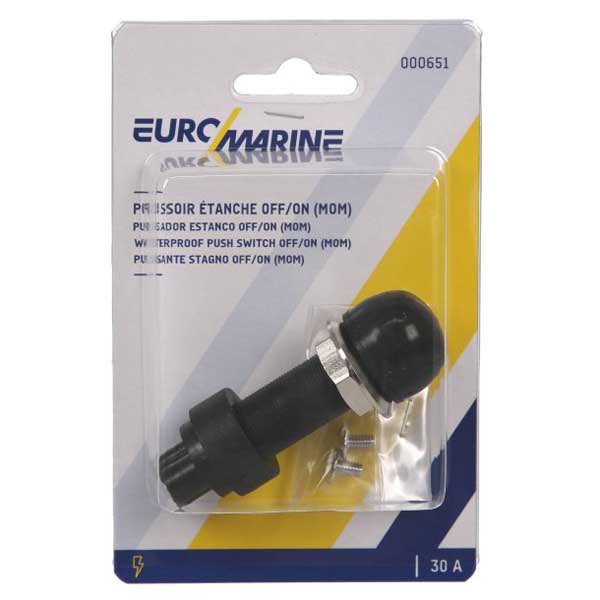 Купить Euromarine 000651 Водонепроницаемый кнопочный переключатель Серебристый Silver / Black 30 A 7ft.ru в интернет магазине Семь Футов