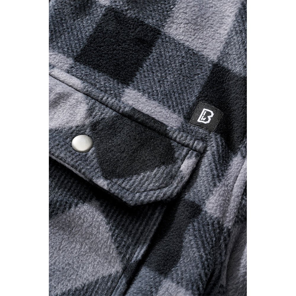 Купить Brandit 9720-28-5XL Рубашка с длинным рукавом Jeff Черный Black / Grey 5XL 7ft.ru в интернет магазине Семь Футов
