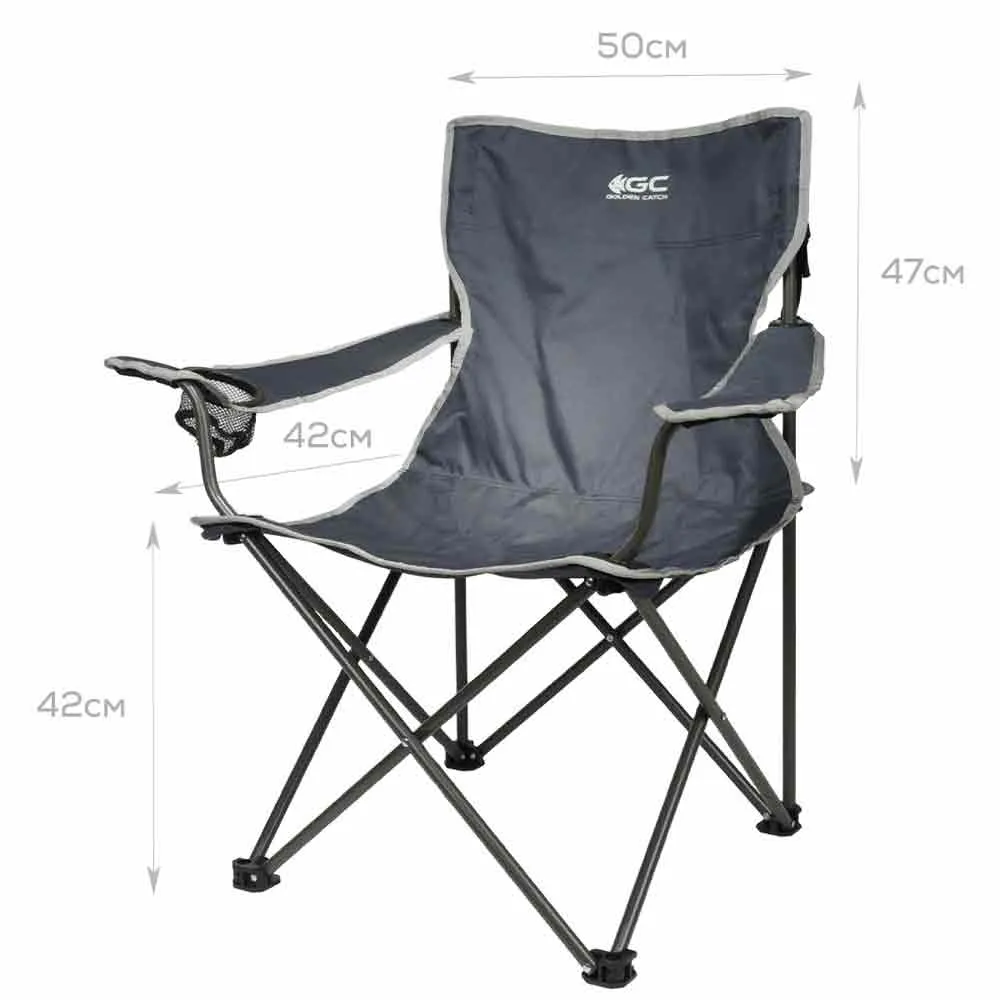 Купить Golden catch 7434716 стул Camping Black / Grey 100x75x38 7ft.ru в интернет магазине Семь Футов