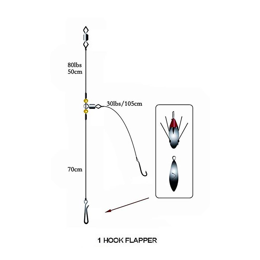 Купить Greys GHS-002 1 Hook Flapper Связанные Крючки  Clear 2/0 7ft.ru в интернет магазине Семь Футов