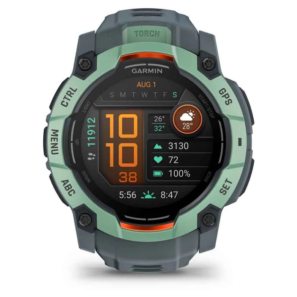 Купить Garmin 010-03020-01 Часы Instinct 3 50 mm Amoled Зеленый  Green / Grey 7ft.ru в интернет магазине Семь Футов
