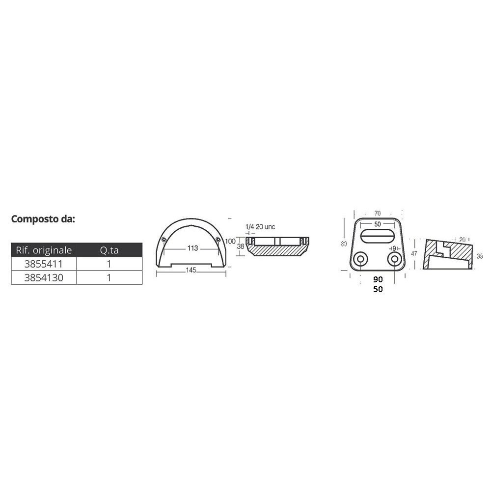 Купить Tecnoseal 2640135 Volvo SX Алюминиевый анод Бесцветный Silver 7ft.ru в интернет магазине Семь Футов