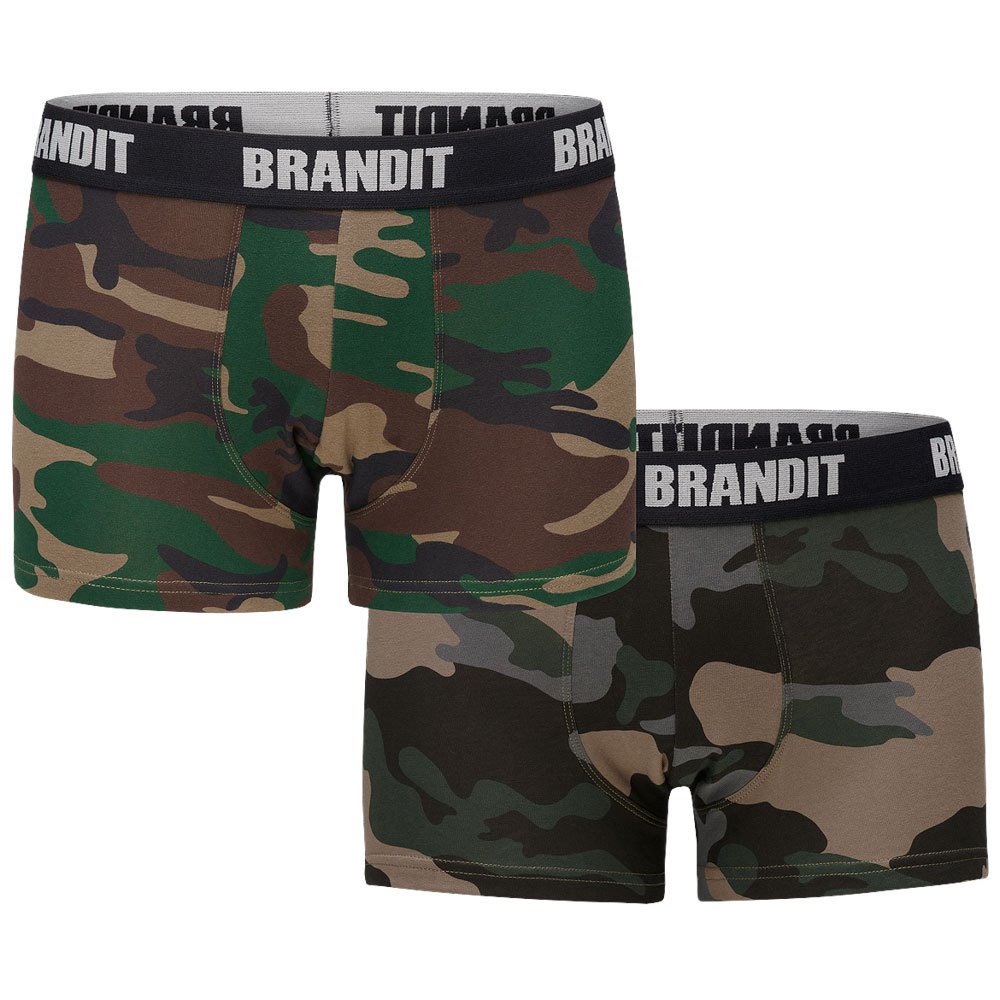 Купить Brandit 4501-197-XL Боксёр Logo 2 Единицы Зеленый Woodland / Dark Camo XL 7ft.ru в интернет магазине Семь Футов