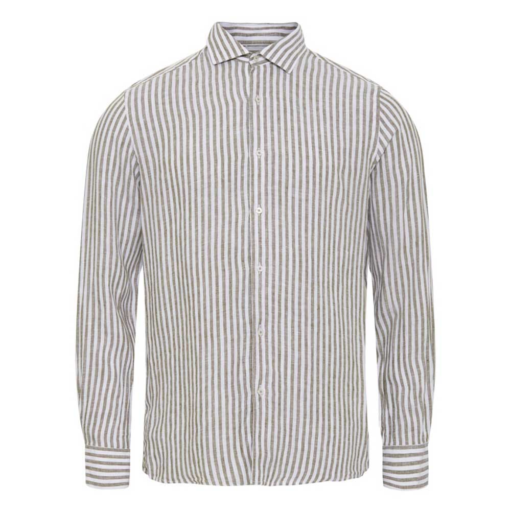Купить Sea ranch 22-7-285-1088-L Рубашка с длинным рукавом Birger Striped Linen Серый White / Sand L 7ft.ru в интернет магазине Семь Футов