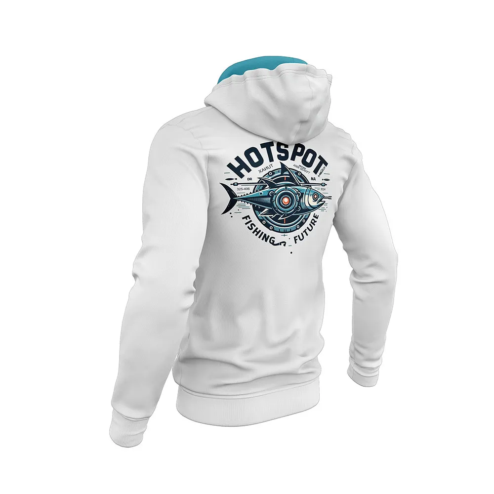Купить Hotspot design 010302004 Толстовка с капюшоном Future Tuna White XL 7ft.ru в интернет магазине Семь Футов