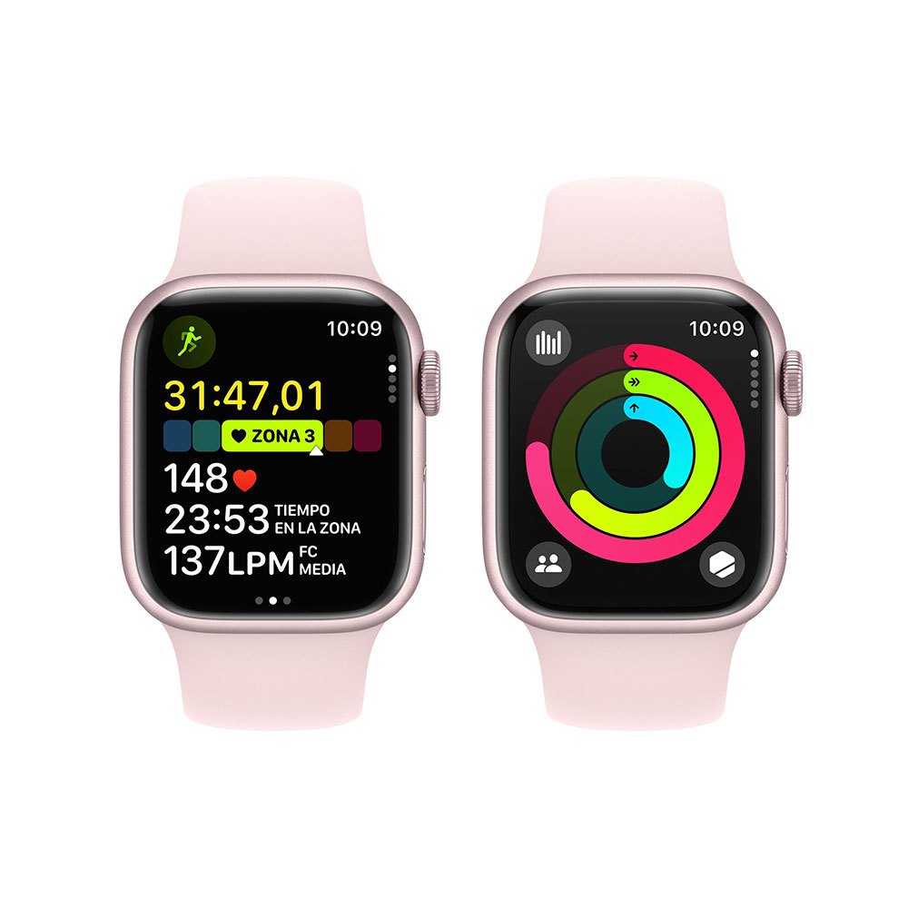 Купить Apple MR943QL/A Watch Series 9 GPS 41 mm Розовый  Pink / Light Pink M-L 7ft.ru в интернет магазине Семь Футов