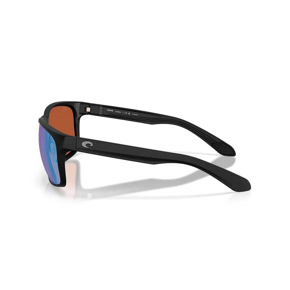 Купить Costa 06s9128-91280360 поляризованные солнцезащитные очки Trades Matte Black 09 20x10x10 Green Mirror 580G/CAT3 7ft.ru в интернет магазине Семь Футов