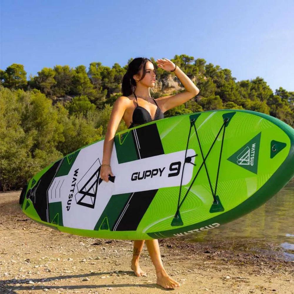 Купить Wattsup pb-wgpy91 Надувной комплект для падлбординга Guppy 9´ Green 100x40x40 275 cm 7ft.ru в интернет магазине Семь Футов