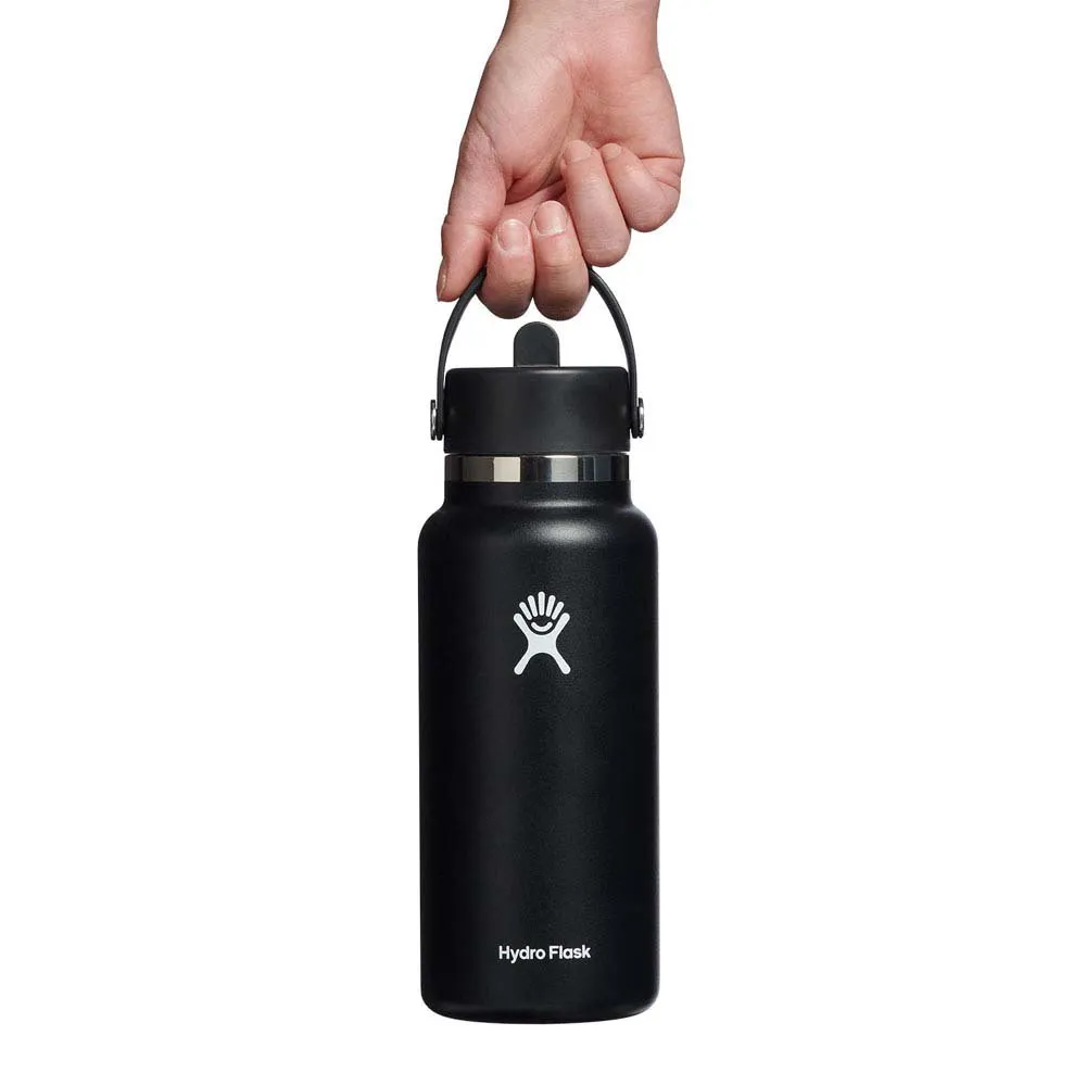 Купить Hydro flask W32BFS001 947ml Широкая гибкая соломенная крышка Термо Черный Black 7ft.ru в интернет магазине Семь Футов