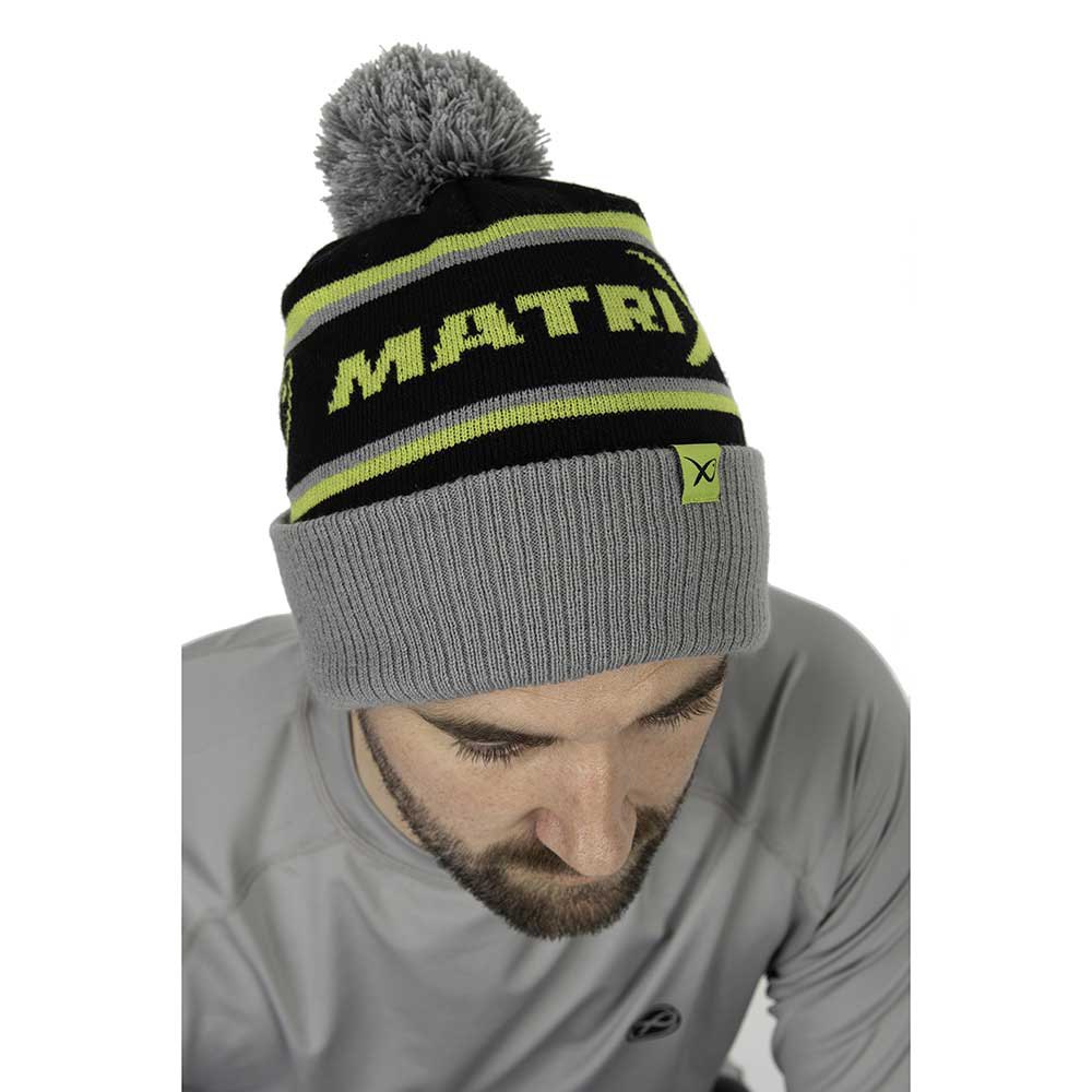 Купить Matrix fishing GHH001 Шапка Thinsulate Bobble Серый  Grey / Black / Yellow 7ft.ru в интернет магазине Семь Футов