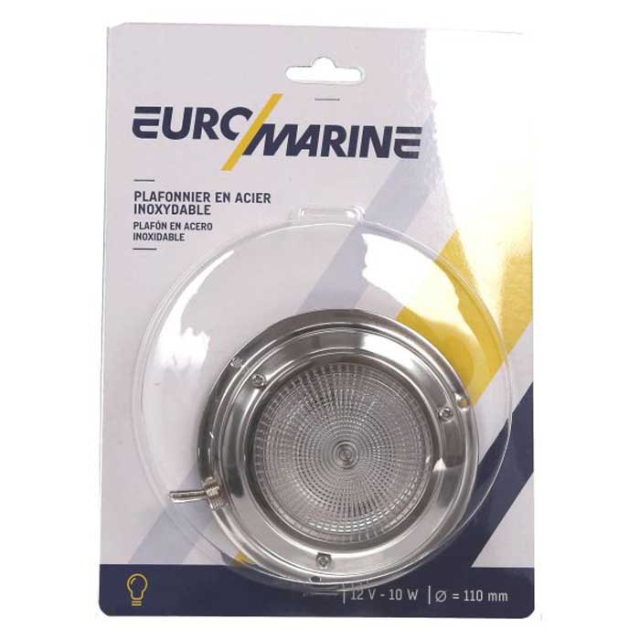 Купить Euromarine 000443 10W Круглый потолочный светильник из нержавеющей стали Silver 110 mm 7ft.ru в интернет магазине Семь Футов