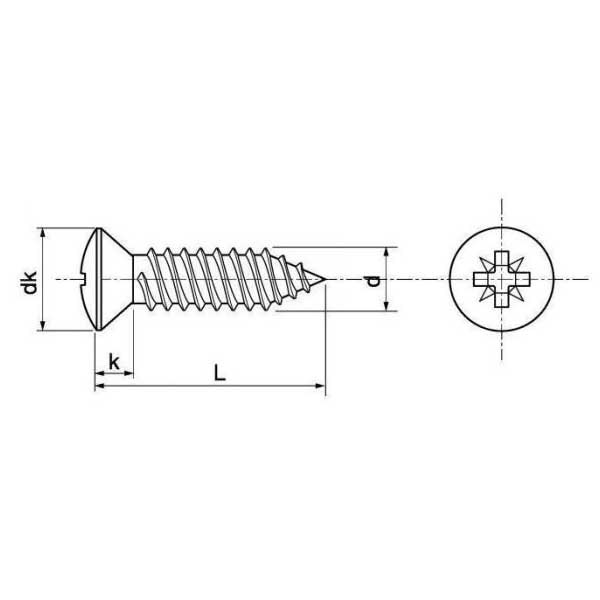 Купить Euromarine 700408-UNIT A4 DIN 7983 3.9x16 mm Винт с крестообразным шлицем Золотистый Silver 7ft.ru в интернет магазине Семь Футов