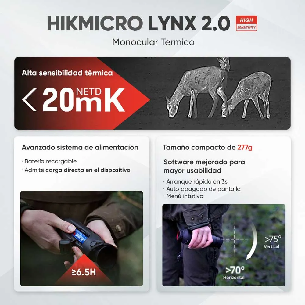 Купить Hikmicro hm-016 Тепловизионный монокуляр Lynx Pro LH25 2.0 384×288 12 микрон Black 30x20x15 7ft.ru в интернет магазине Семь Футов