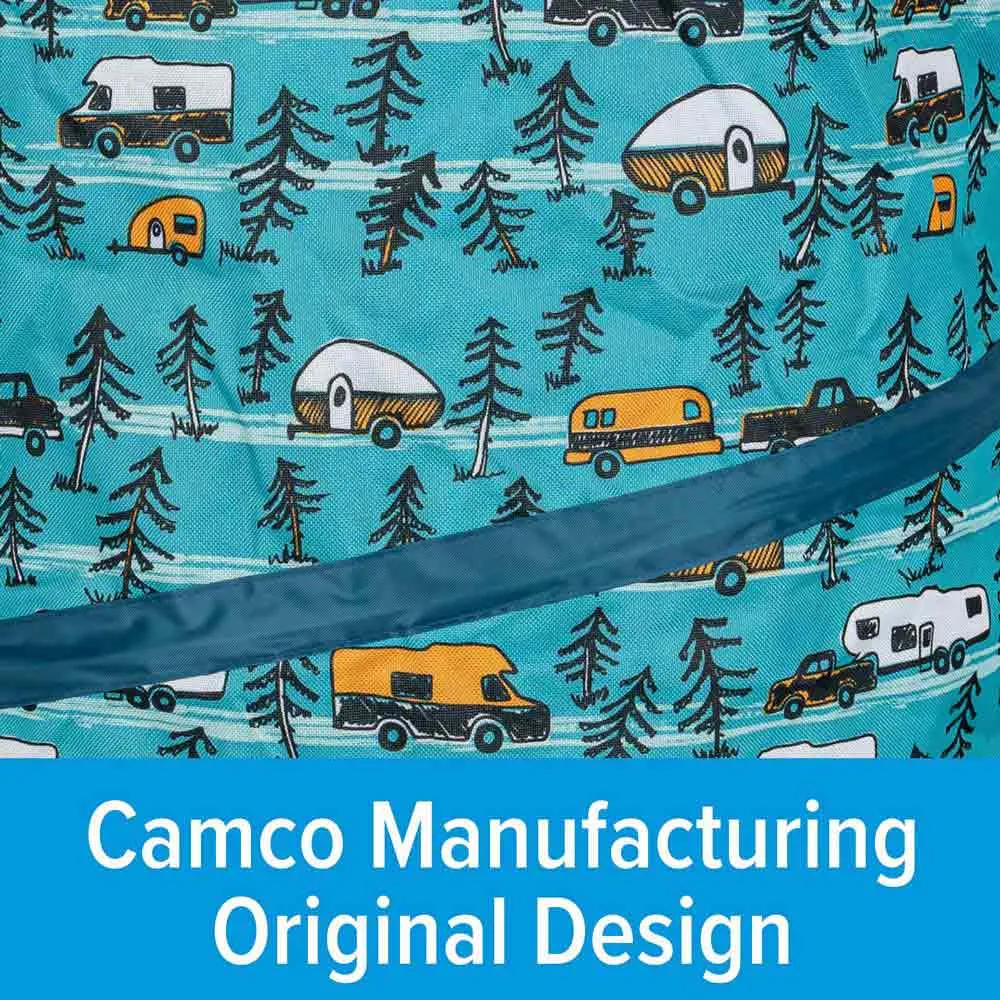 Купить Camco 17-42987 подвесная корзина Pop Up Utility  Teal / Sketched 45.72 x 60.96 cm 7ft.ru в интернет магазине Семь Футов