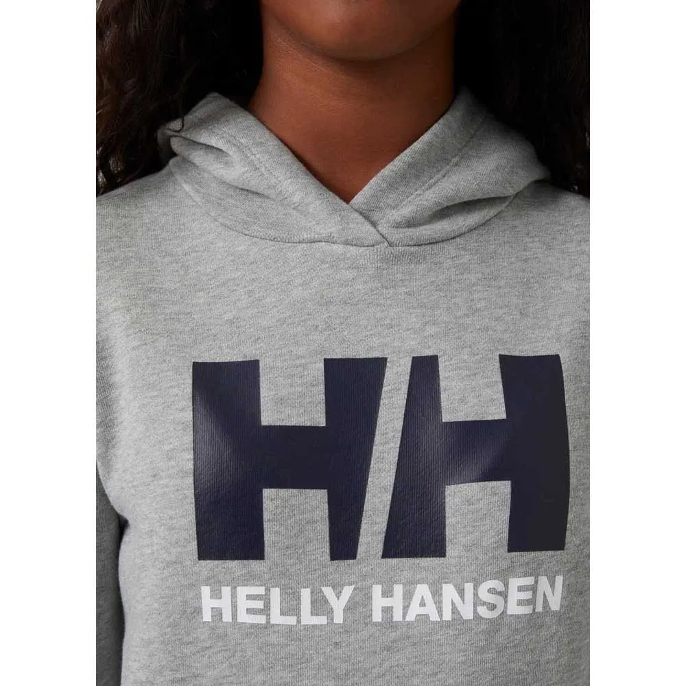 Купить Helly hansen 41677_949-10 Толстовка с капюшоном Logo Grey Melang 40x30x15 9-10 Years 7ft.ru в интернет магазине Семь Футов
