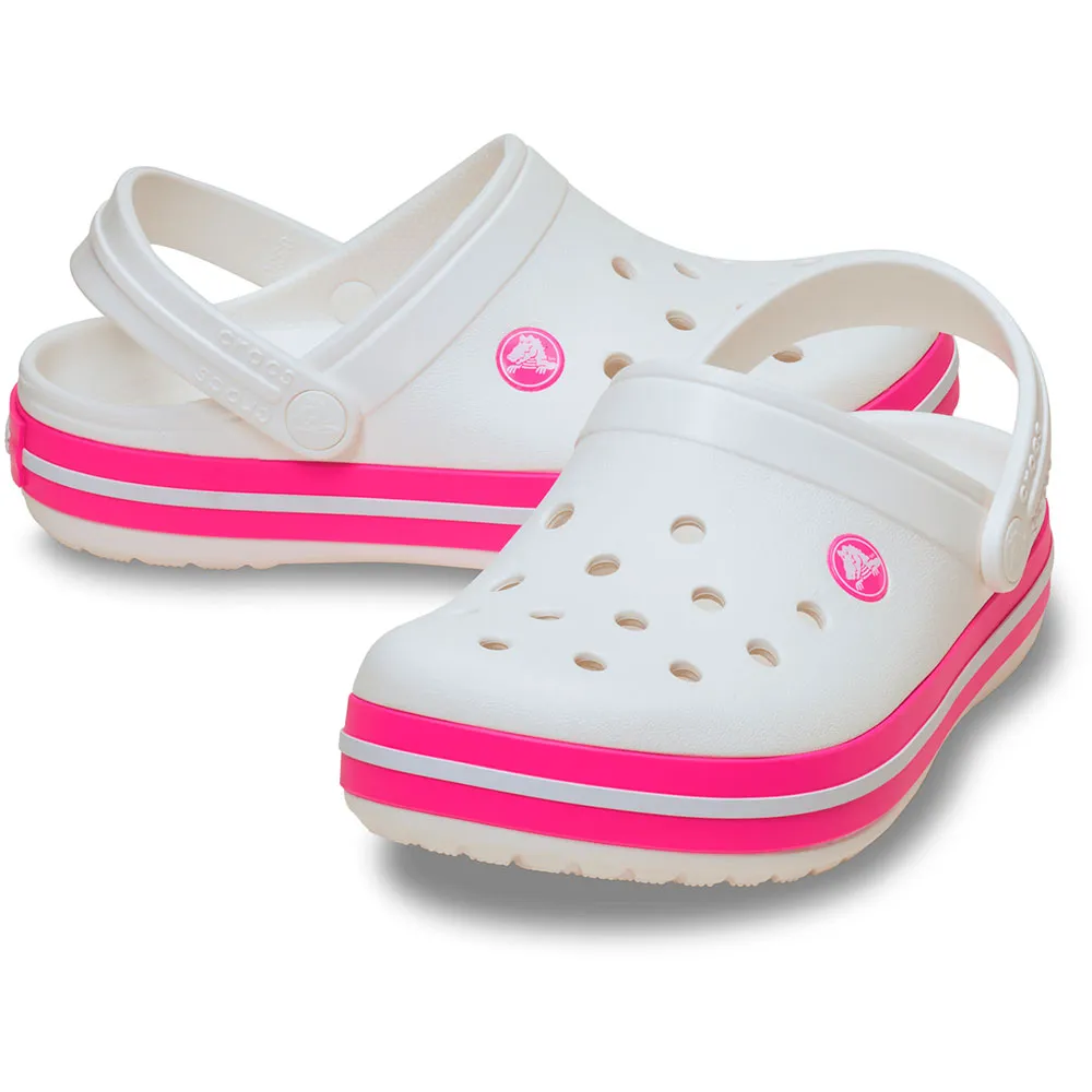 Купить Crocs 207005-6wu-c4 Деревянные башмаки Band T White / Pink Crush 35x25x15 EU 19 7ft.ru в интернет магазине Семь Футов