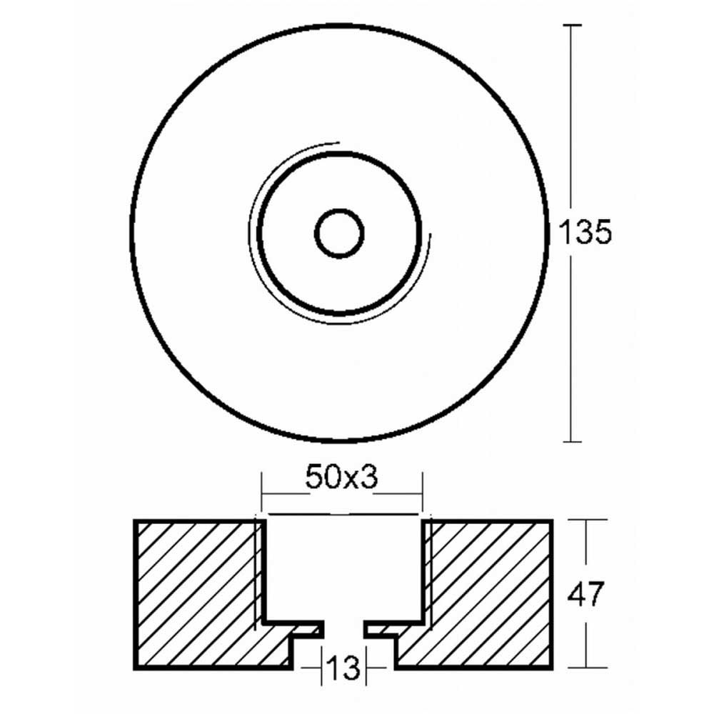 Купить Tecnoseal 2626065 Zinc Набор анодов  Grey 135 mm  7ft.ru в интернет магазине Семь Футов