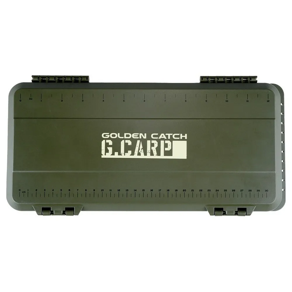 Купить Golden catch g.carp 1339225 Коробка для снастей Carp Flat Dark Green 35x18x8 34.5 x 17.5 x 7.5 cm 7ft.ru в интернет магазине Семь Футов
