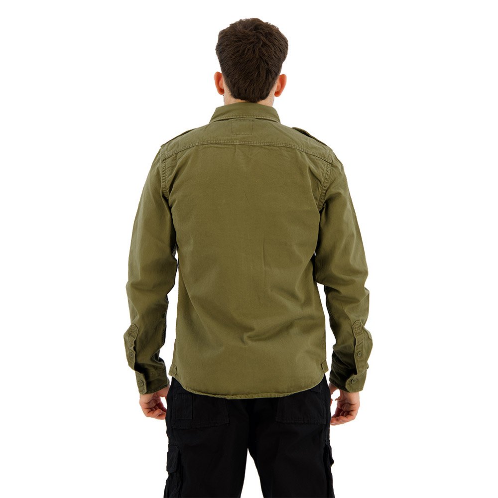 Купить Brandit 9373-1-4XL Рубашка с длинным рукавом Vintage Зеленый Olive 4XL 7ft.ru в интернет магазине Семь Футов