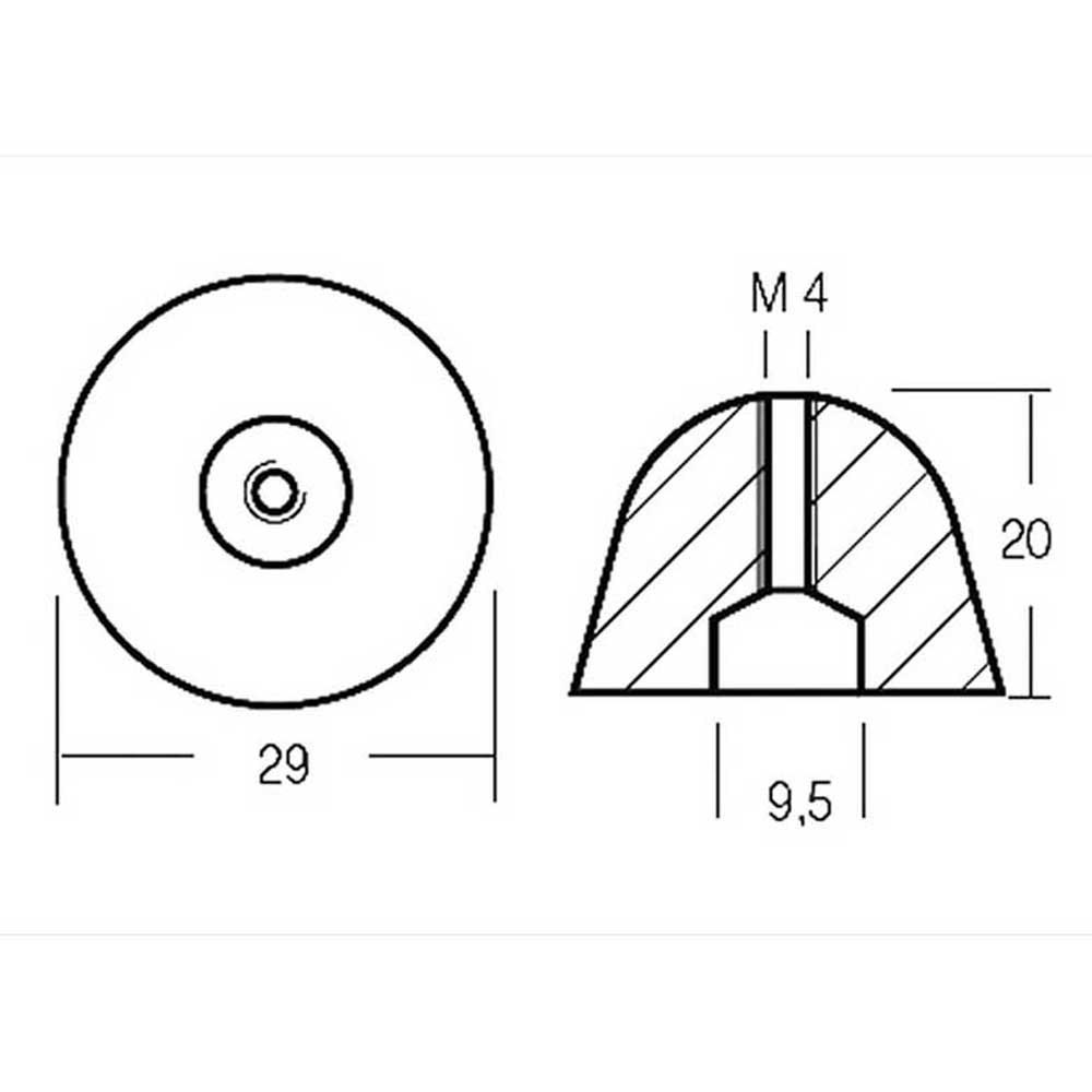 Купить Tecnoseal 2626542 Volvo Penta BP500-600 SP600 Цинк Ожив Анод  Silver 29 x 20 mm  7ft.ru в интернет магазине Семь Футов