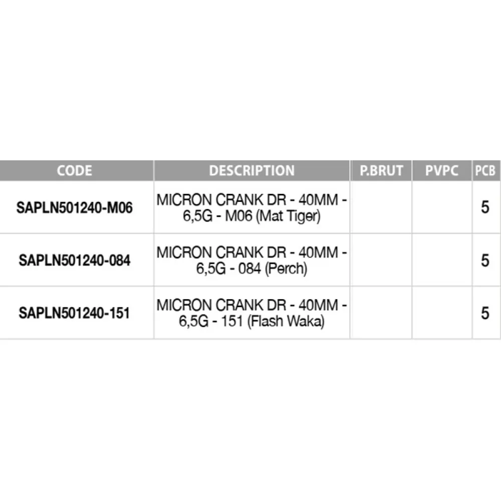 Купить Sakura SAPLN501240-159 Crankbait Micron DR 6.5g 40 mm  159 7ft.ru в интернет магазине Семь Футов